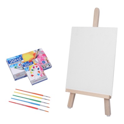 Planet of Toys Painting Set For Kids 6-12 Years Boys&Girls, Canvas Painting  Kit For Kids With Wooden Easel Painting Stand, Water Color Tube For  Painting/ Color Mixing Palette&6 Painting Brushes at Rs 749.00